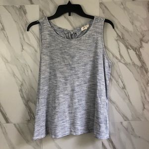 Blue and White Striped Shirt (with ties on back)